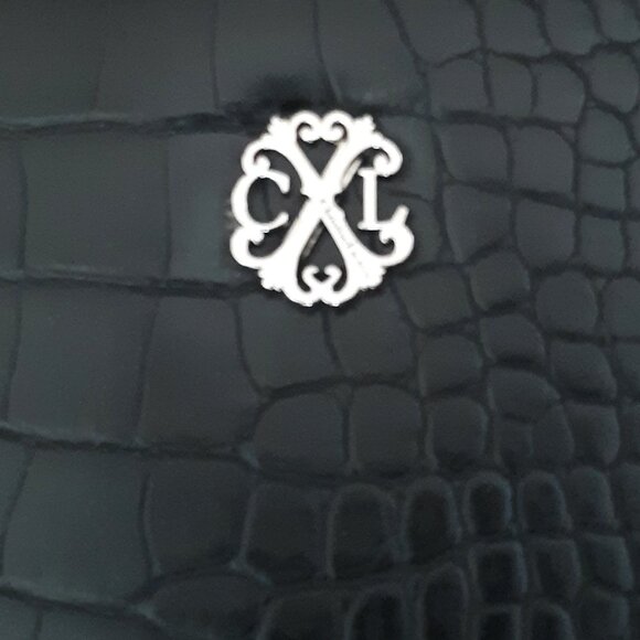 Christian Lacroix Croc Embossed Sasha Clutch Shoulder Bag - Picture 2 of 11